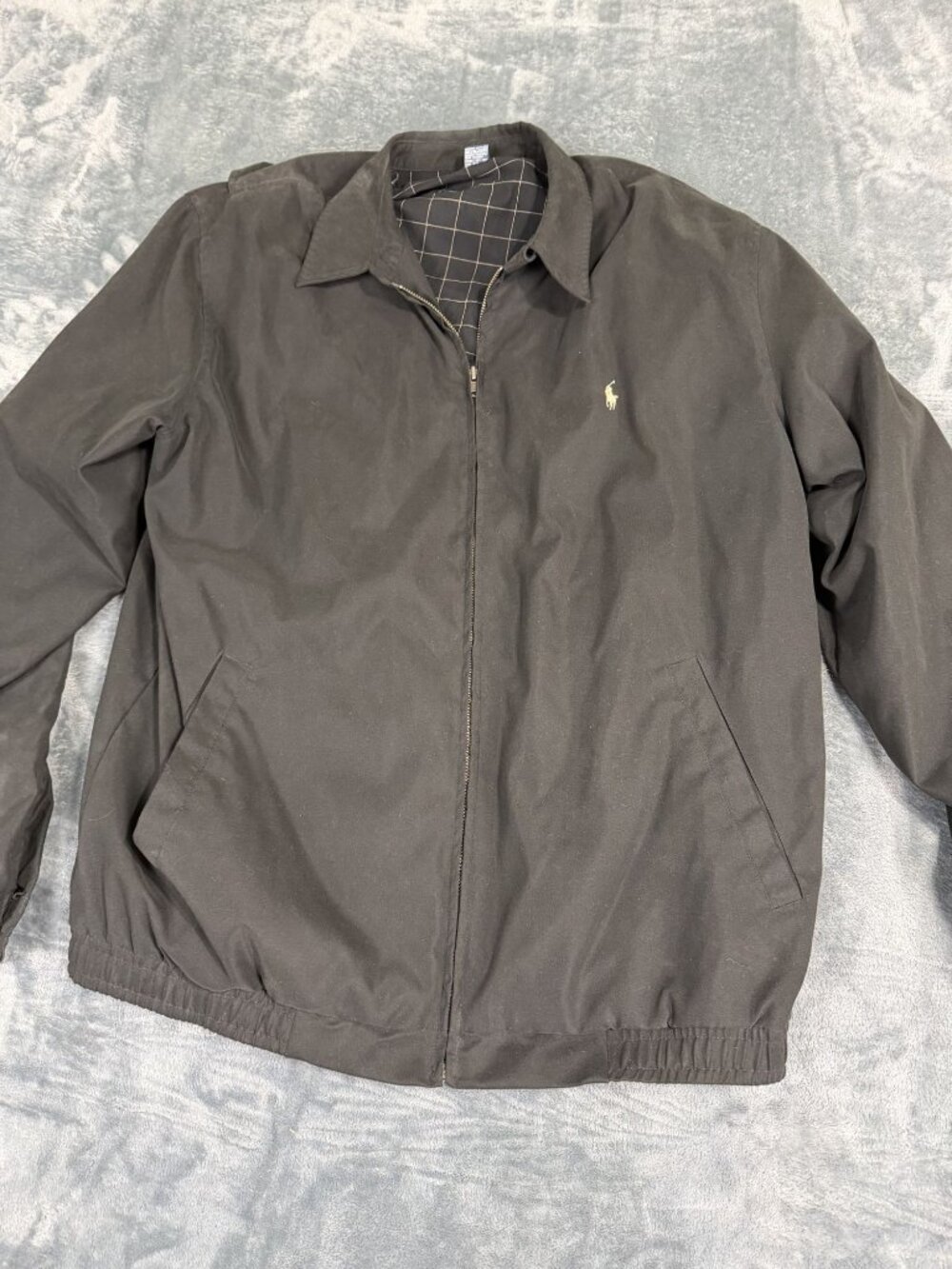 Polo Ralph Lauren Mens Black  Full Zip Jacket Size XLT